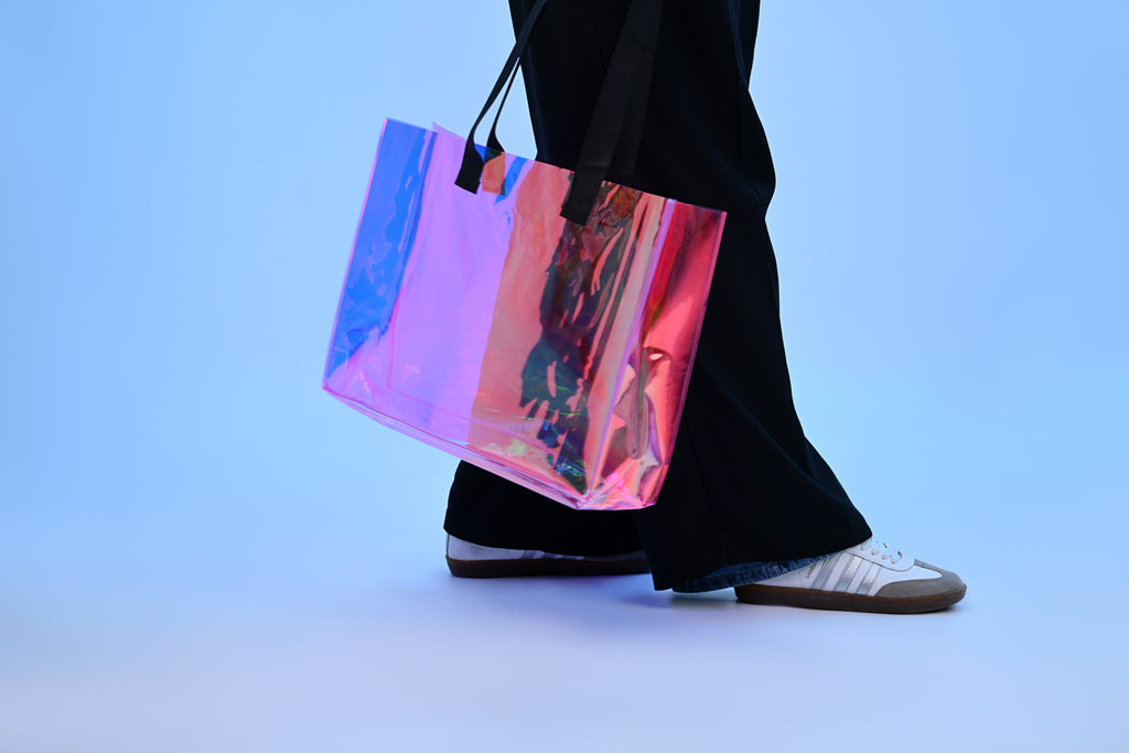 Pink Metallic Beach Bag